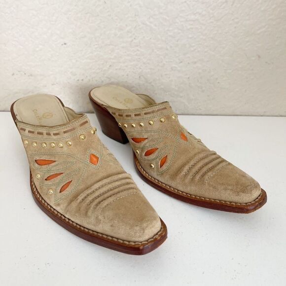 Vintage Cole Haan Morgan Studded Western Heeled Mule. 8.5 - Picture 3 of 9